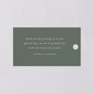 Simple Modern Wildflowers Favor Gift Tags Deep Olive Signature