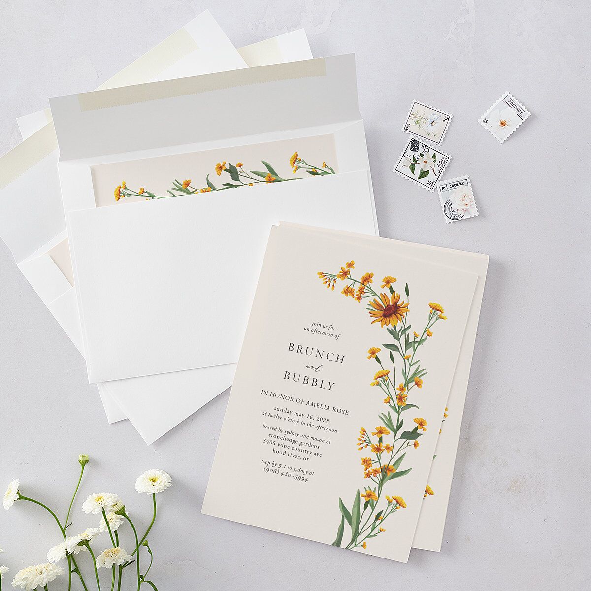 Wild Daisies Bridal Shower Invitations — view 5