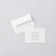 Cabana Stripes Wedding Response Cards Lemon Signature Standard