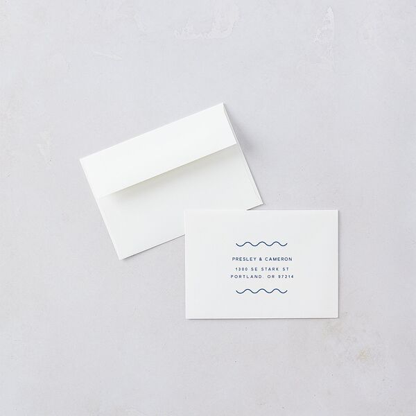 Cabana Stripes Wedding Response Cards Lemon Signature Standard