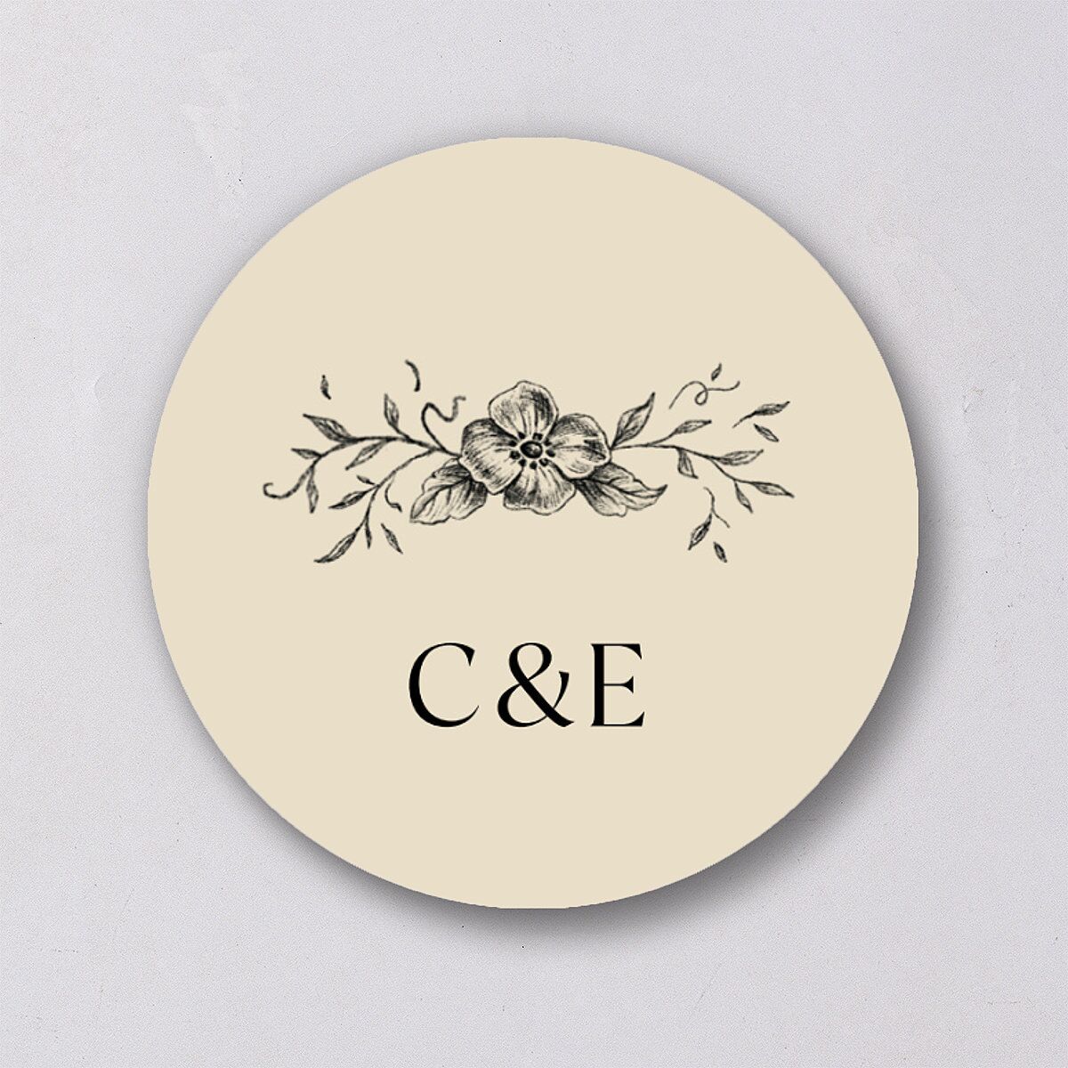 Antique Victorian Wedding Stickers Sand Circle