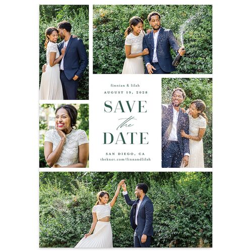 Portrait Gallery Save the Date Cards Deep Lake Signature smooth Blank No Standard