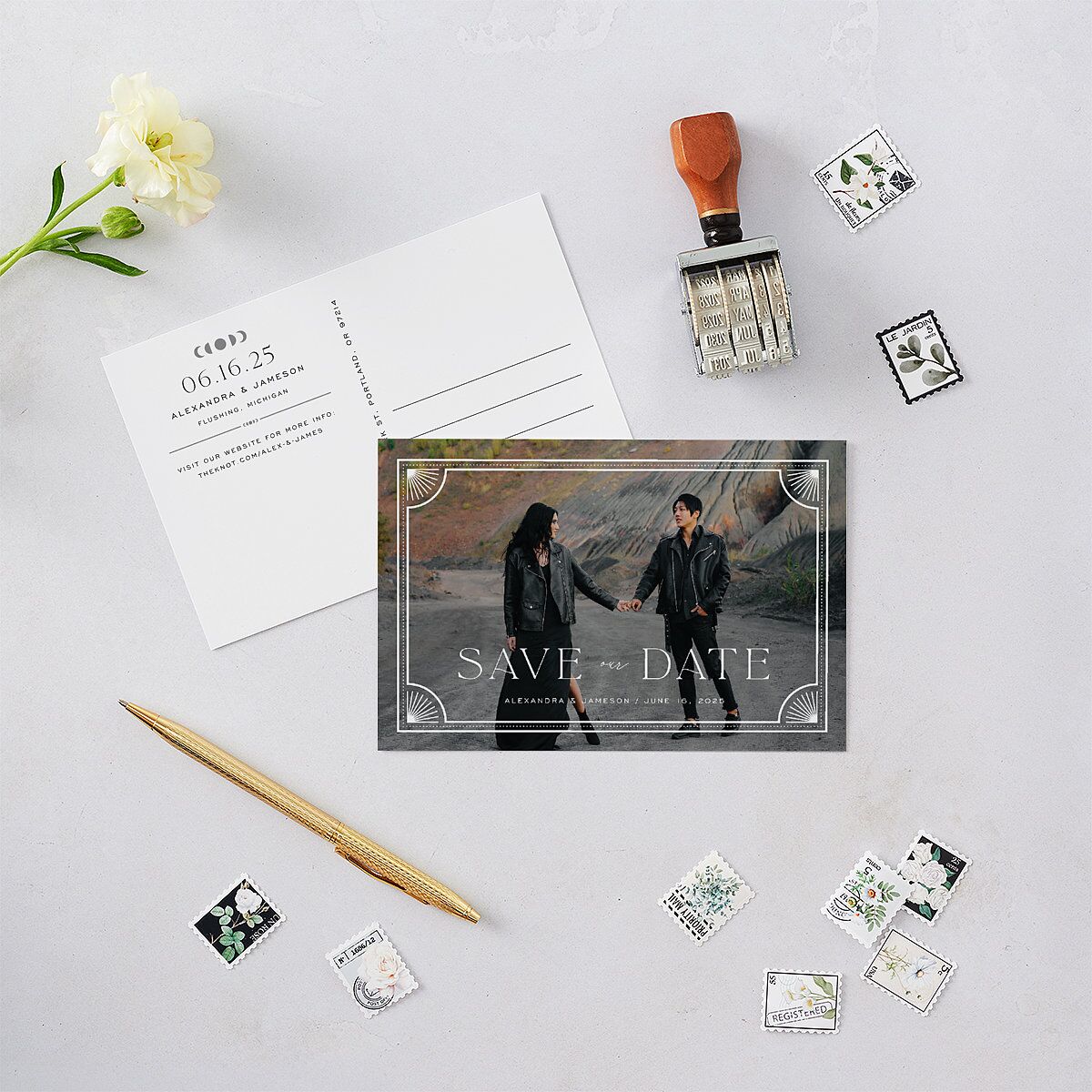 Written In The Stars Save The Date Postcards — view 2