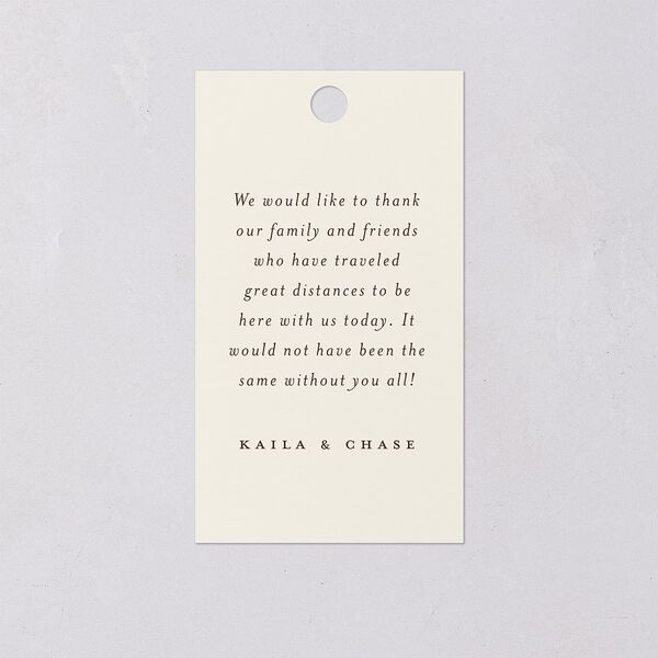 Soft Pampas Foil Favor Gift Tags Silver Sepia Signature