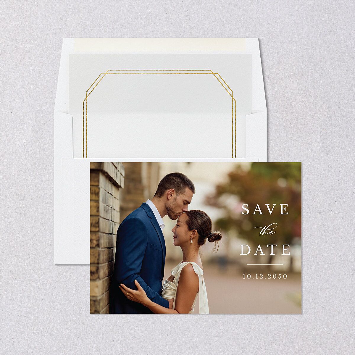 Eucalyptus Frame Save The Date Cards — view 4