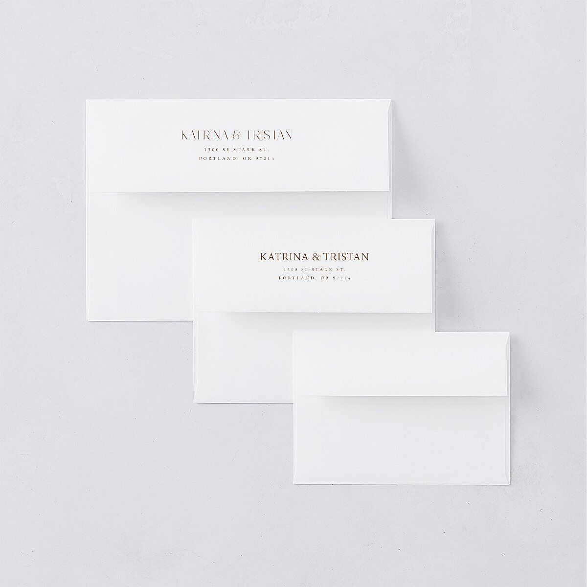 Once Upon a Time Response Card Envelopes White Linen Return Address Signature Standard