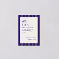 Hand Drawn Recipe QR Code RSVP Cards Sapphire Signature Standard