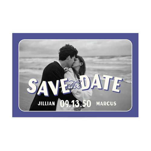 Retro Photo Postcard Inspired Save the Date Postcards Sapphire