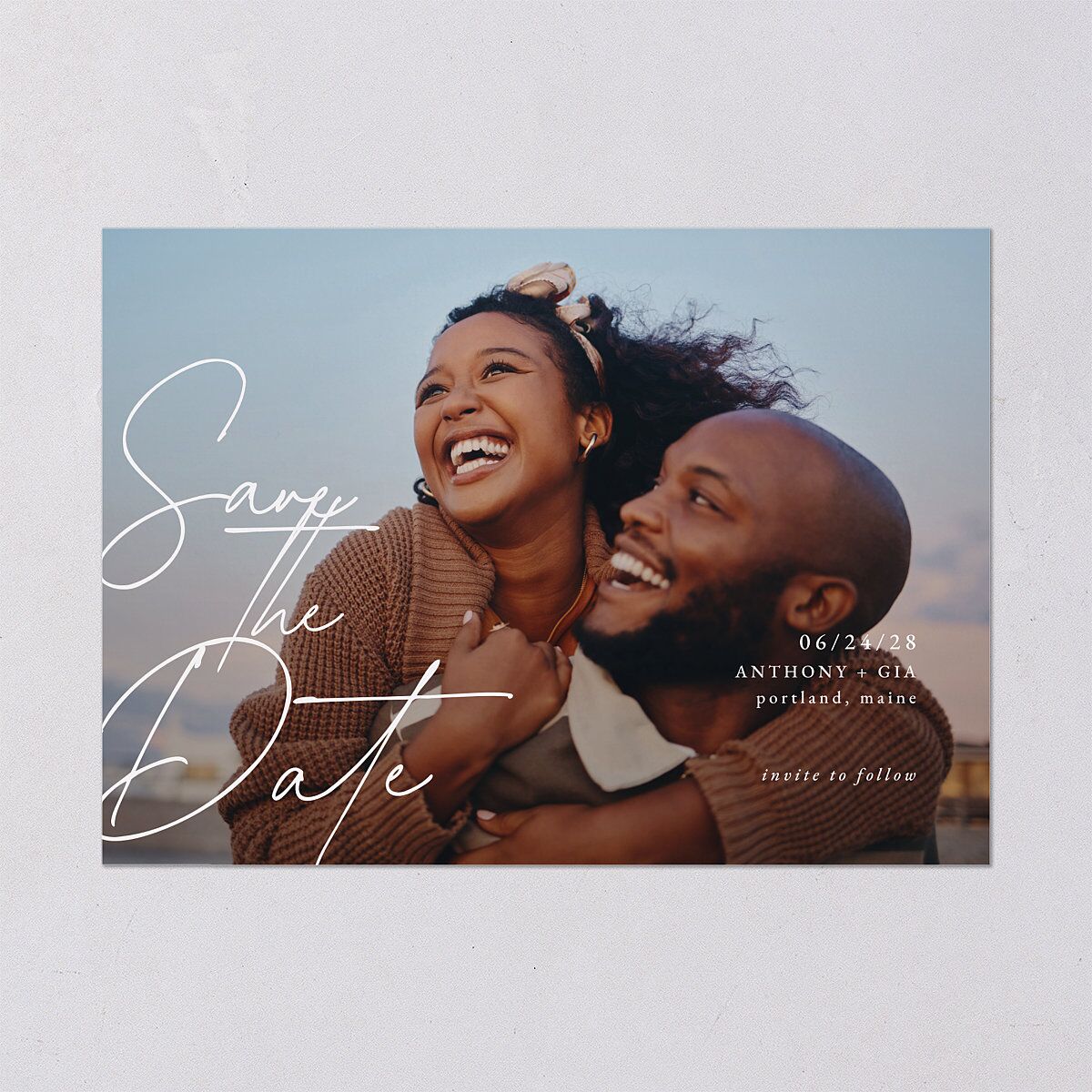 Corner Date Save the Date Cards — view 2
