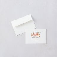 Elegant Botanical Autumn Floral Wedding Response Cards Soft Peach Signature Standard