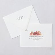 Vintage Awkward Photo Save The Date Card Euro Envelopes White Barely Peach Both Recipient and Return Addresses Luxe Signature