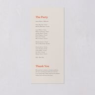 Groovy Lines Wedding Programs Coral Pink Signature