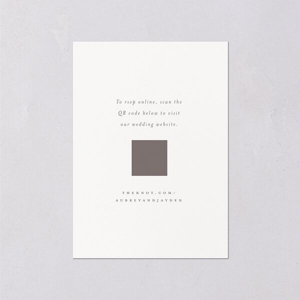 Minimal Wildflower Wedding Response Cards Gold Off-White Signature Standard