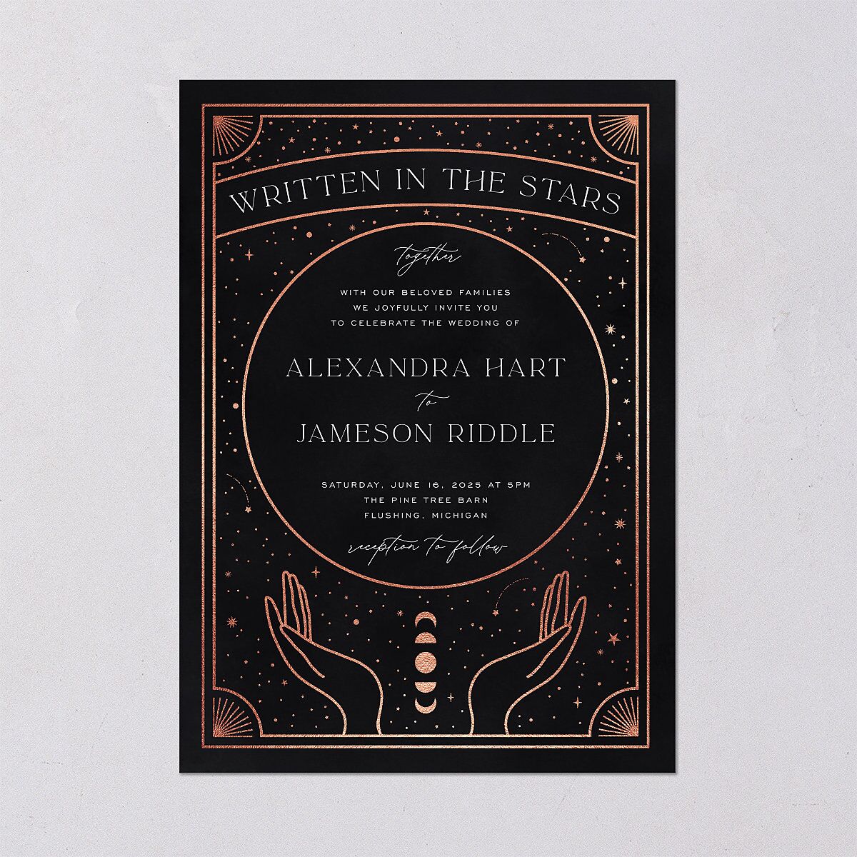 Written In The Stars Wedding Invitations — view 2