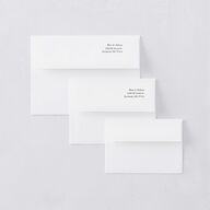 Vertical Names Thank You Card Envelopes White Pure White Both Recipient and Return Addresses Signature Standard
