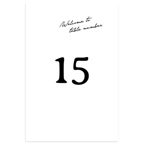 Vintage Film Photo Table Numbers Licorice Signature