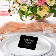Elegant Wedding Of Place Cards Pure White Signature