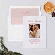 Ballpoint Holiday Holiday Cards Ruby Signature Blank Standard Portrait