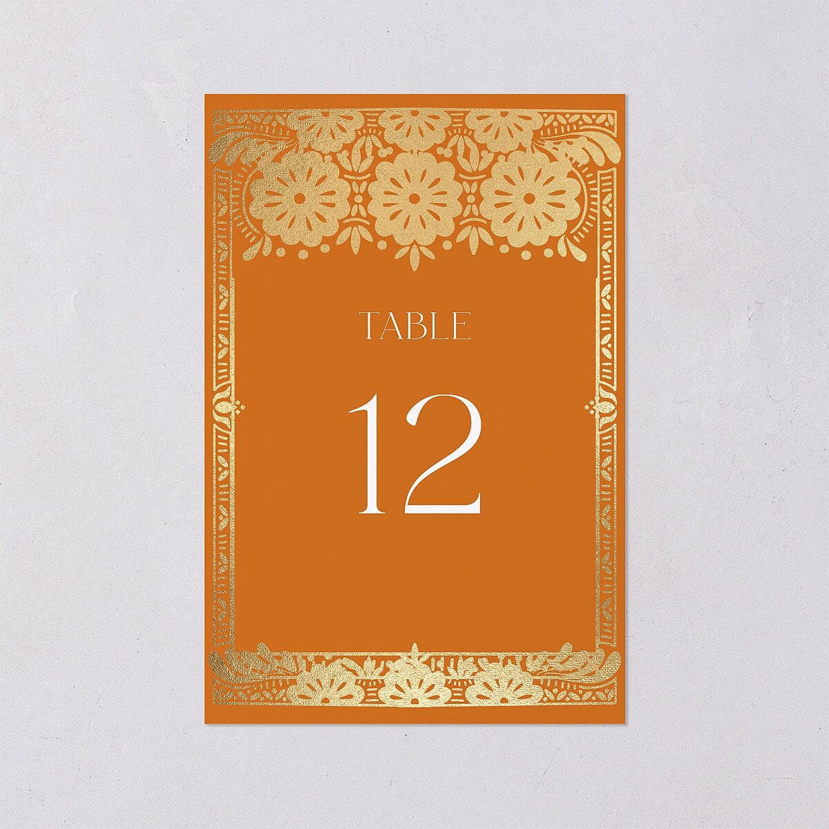 Hacienda Elegante Table Numbers Gold Cinnamon Signature