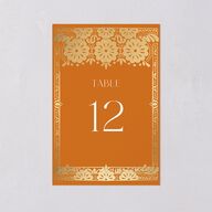 Hacienda Elegante Table Numbers Gold Cinnamon Signature