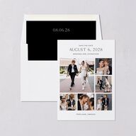 Window Gallery Save the Date Cards Pure White Signature smooth Blank No Standard