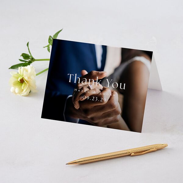 Desert Cactus Thank You Cards Peach Fuzz Signature