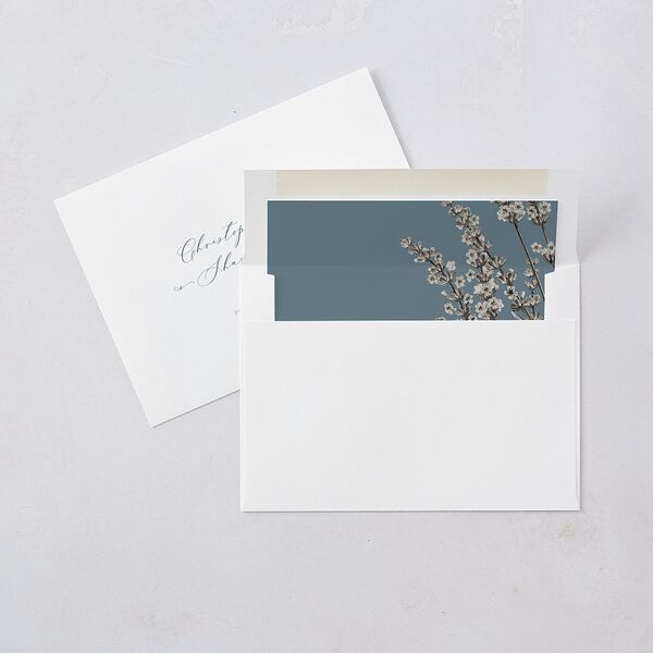 Vintage Lavender Wedding Invitations Regency Blue Signature Blank No Standard