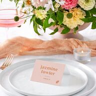 Beach Party Place Cards Pink Cotton Signature