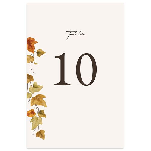 Elegant Ivy Table Numbers Champagne Signature