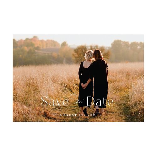 Refined Save The Date Postcards Pure White Postcard