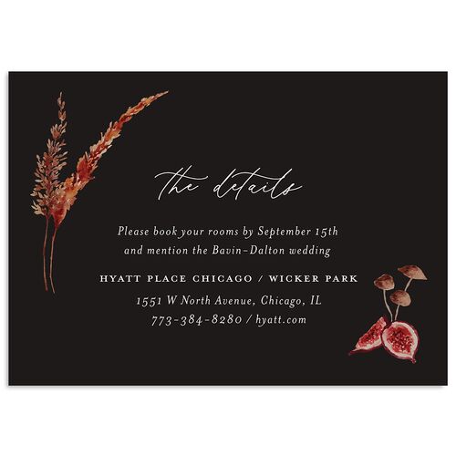 Eclectic Adornment Wedding Enclosure Cards Midnight Signature Standard