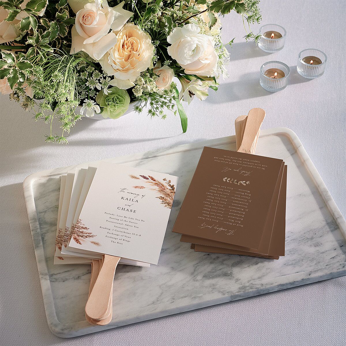 Soft Pampas Botanical Fan Programs Sepia Signature Standard