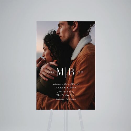 Monogram Portrait Standard Welcome Sign Large Midnight Standard Indoor Foam Core L Welcome