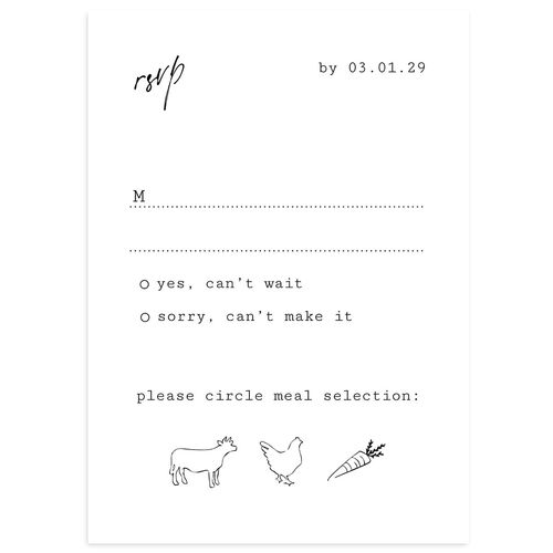 Elegant Sign Off Wedding Response Cards Midnight Signature Standard