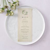 Mushroom Garden Fairytale Menus Dark Green Signature