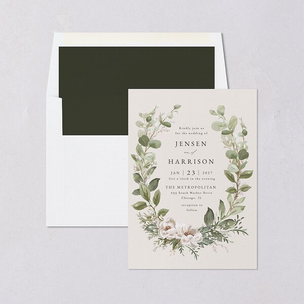 Greenery Laurel Standard Envelope Liners Champagne Standard