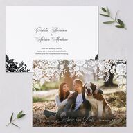 Ornate Lace Save The Date Cards Midnight Signature smooth Blank No Standard