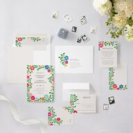 Bordados Florales Wedding Invitations Off-White Signature Blank No Standard