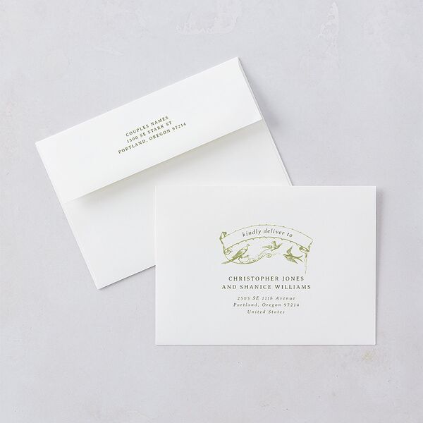 Vintage Toile Wedding Invitations Dark Camo Signature Blank No Standard