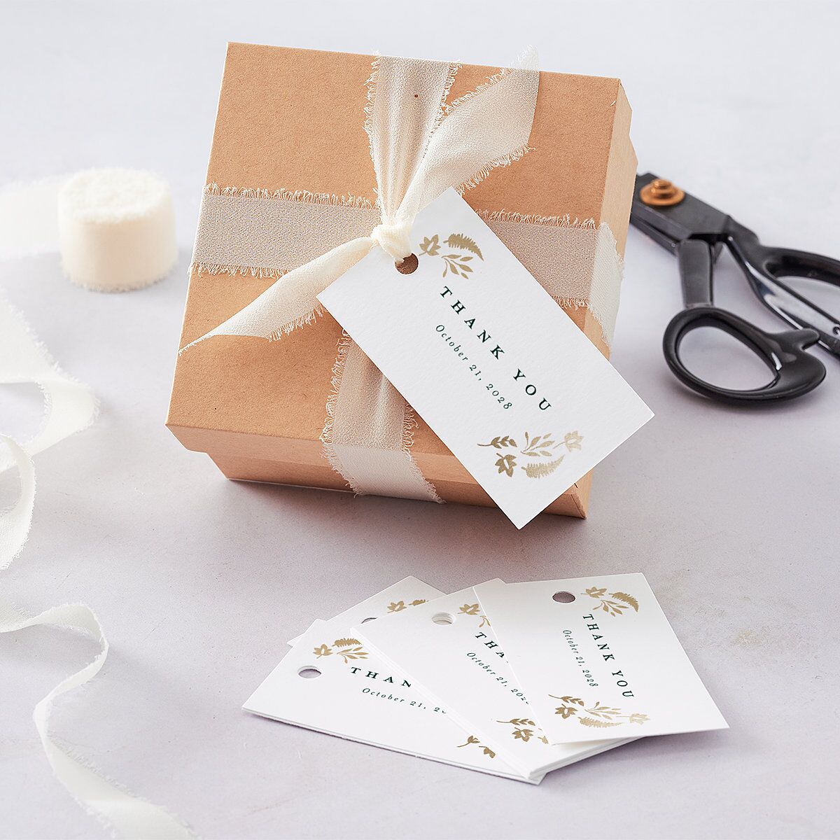 Rustic Kingdom Favor Gift Tags Gold Dark Green Signature