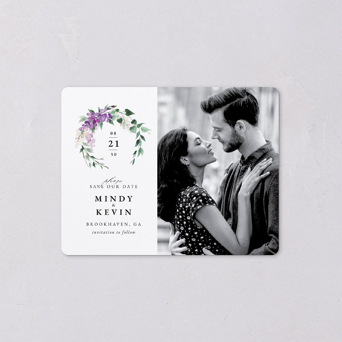 Romantic Wisteria Save The Date Magnets — view 1
