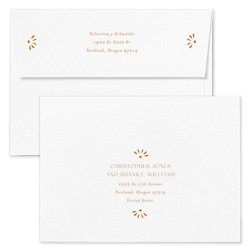 Hacienda Elegante Wedding Invitation Envelopes Kraft Cinnamon Return Address Standard Signature