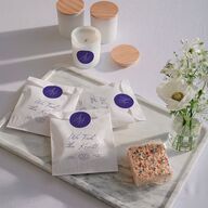 Hand Drawn Wavy Border Wedding Stickers Sapphire Circle