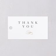Flourishing Love Favor Gift Tags Gold Pure White Signature