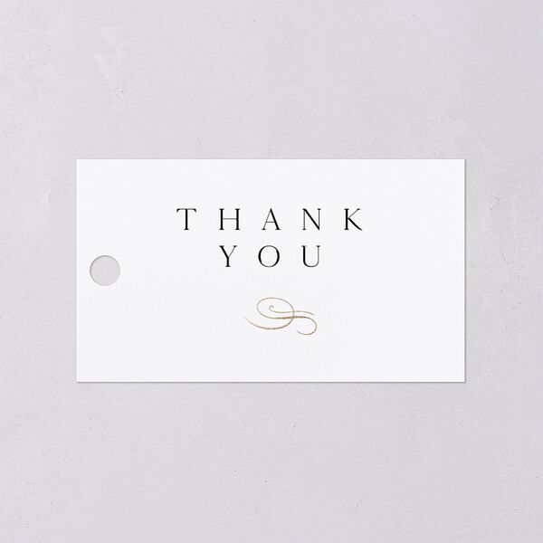 Flourishing Love Favor Gift Tags Gold Pure White Signature