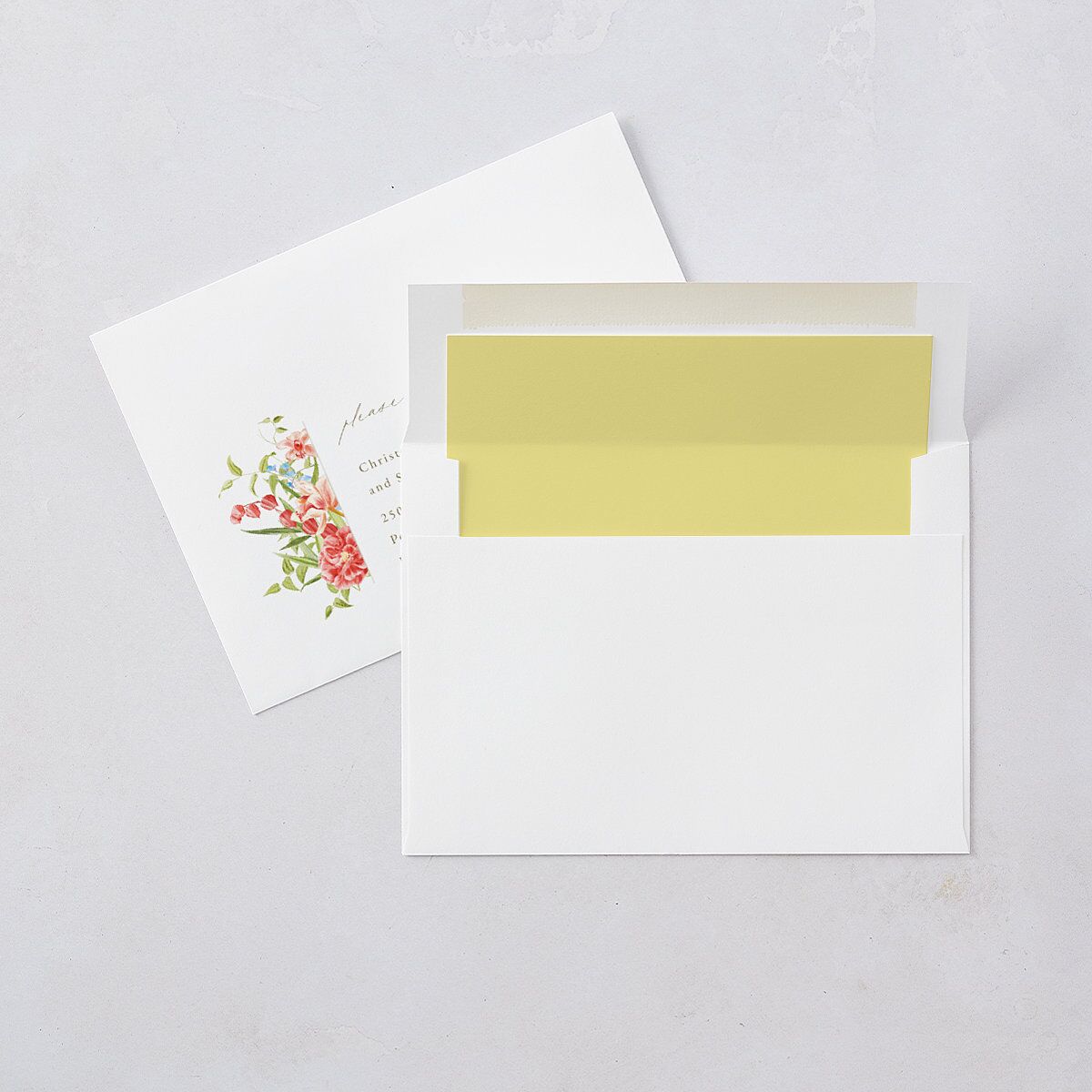Bom Bloom Wedding Invitations Pure White Signature Blank No Standard