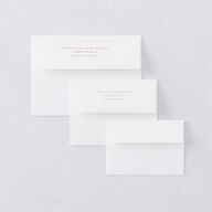 Wild Pansies Save the Date Magnet Envelopes White Rose Gold Both Recipient and Return Addresses Signature Standard