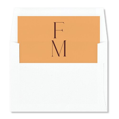 Modern Initials Standard Envelope Liners Merlot Standard