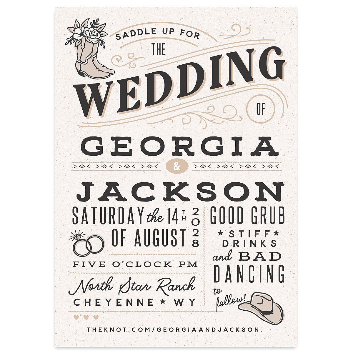 Western I Do BBQ Wedding Invitations