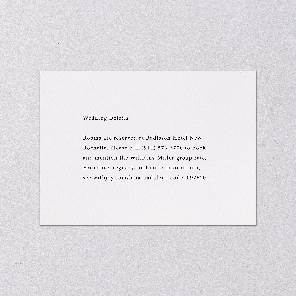 Natural Palette Wedding Enclosure Cards — view 1